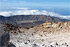 Krater des Teide mit Blick rüber zum Sombrero de Chasna (etwas links der Bildmitte)