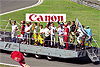 Fahrerparade vor dem Start