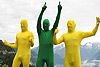 australische Fans auf dem Weg nach Alpe d'Huez