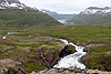 Blick auf den Ankunftsort der Fähre - Seydisfjördur